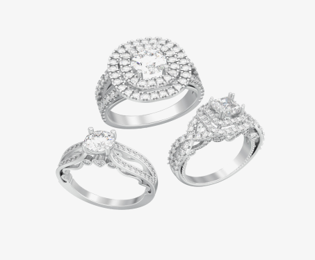 Loose round brilliant diamonds