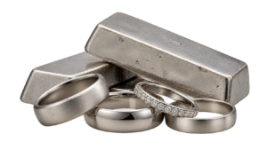 Platinum bars and platinum wedding bands