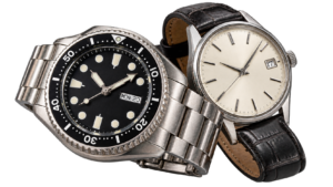 A japanese automatic diver watch and a dress watch